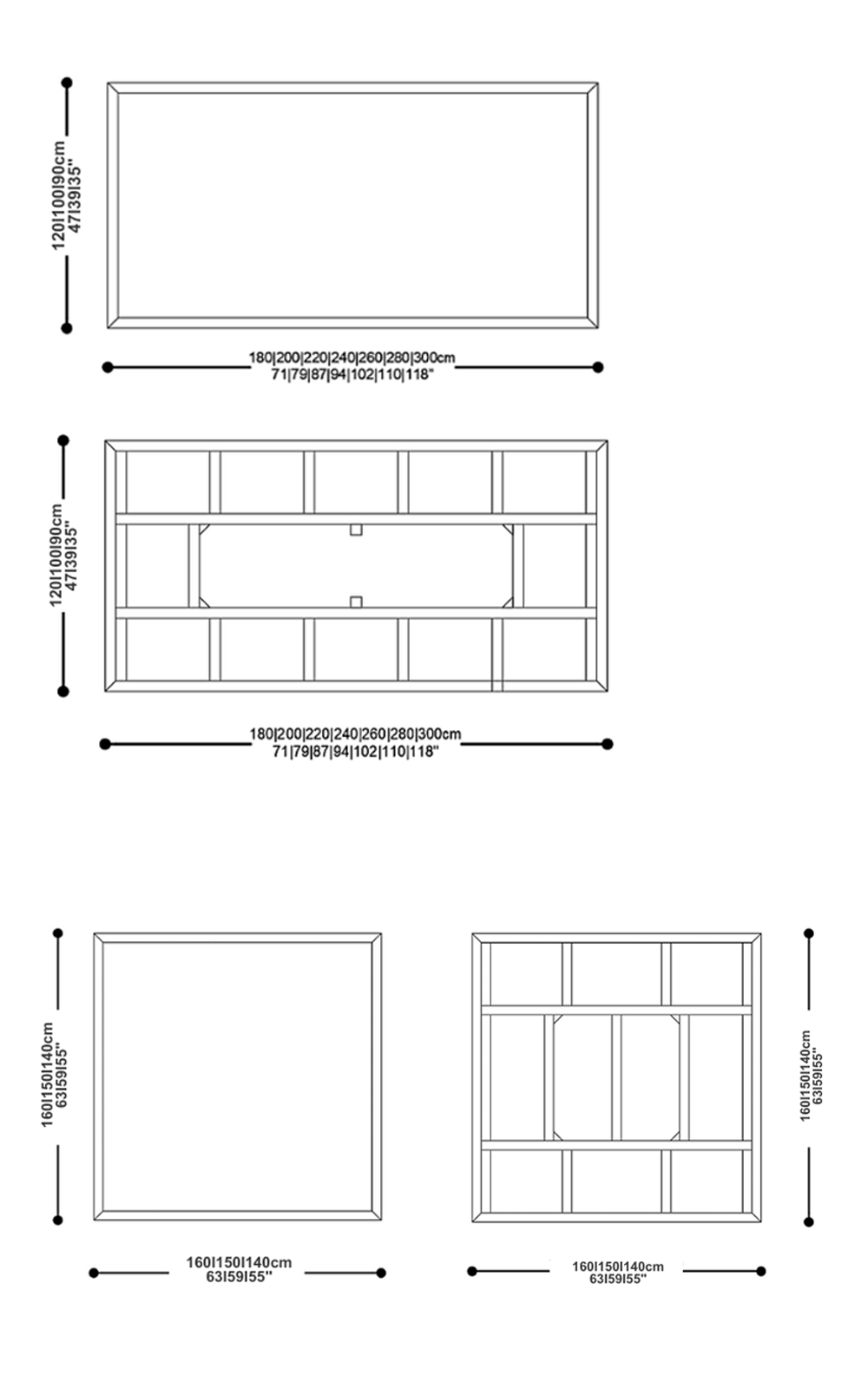 Image of the complete dimensions of the product